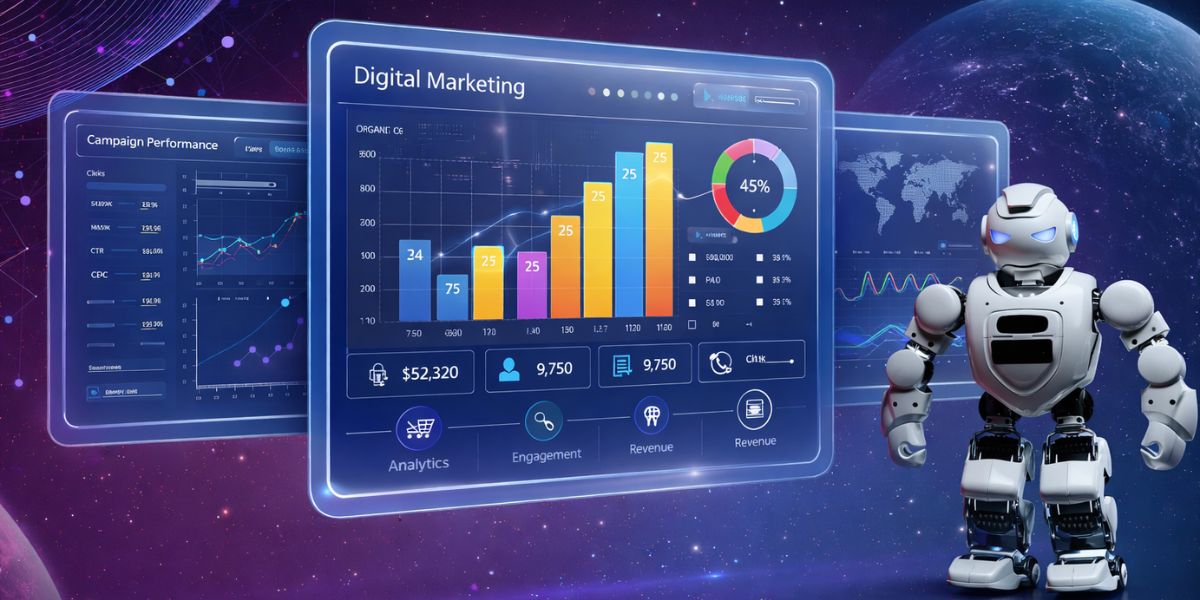 SkyDream.app analytics dashboard showing marketing insights and performance metrics